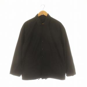 コーチジャケット Coach jacket ブルゾン フロントボタン 02 M 黒 ブラック /YQ OS