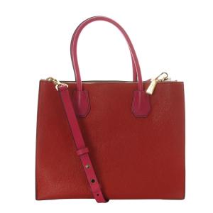 MICHAEL KORS Mercer Large 2WAY バッグ ハンドバッグ ショルダーバッグ 赤 レッド べージュ