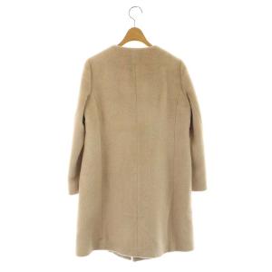 ANAYI アルパカノーカラーコート アウター ミドル丈 34 ベージュ