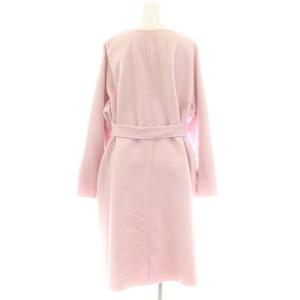 CELFORD 24SS ノーカラーリバーコート アウター ウール混 ピンク CWFC241113