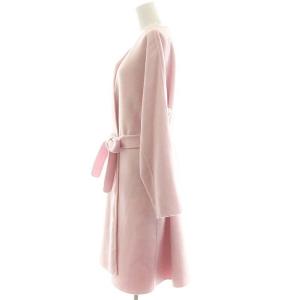 CELFORD 24SS ノーカラーリバーコート アウター ウール混 ピンク CWFC241113