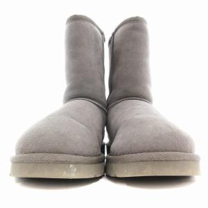UGG 美品 W CLASSIC SHORT ムートンブーツ 24?p グレー /AE