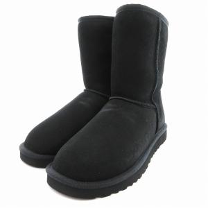 W CLASSIC SHORT ムートンブーツ ショート スエード ボア 24cm 黒 ブラック 5825