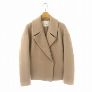 ウールショートコート アウター チェスター ダブル 総裏地 38 グレージュ /DO OS