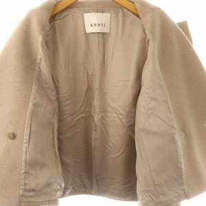 ANAYI ウールショートコート アウター チェスター ダブル 総裏地 38 グレージュ /DO OS