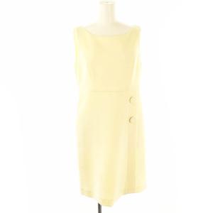 ビッグボタンノースリーブワンピース 膝丈 ノースリーブ 40 オフホワイト 33071 /HK OS