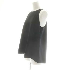 EVERYDAY I LIKE 23SS ミニマルサテンノースリーブブラウス プルオーバー F 黒 ブラック