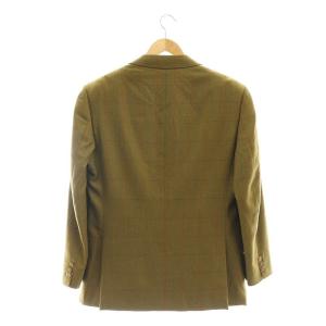 OLD ENGLAND chester barrie カシミヤチェックジャケット テーラード 3B 総裏地 40 イエローベージュ 赤 オレンジ