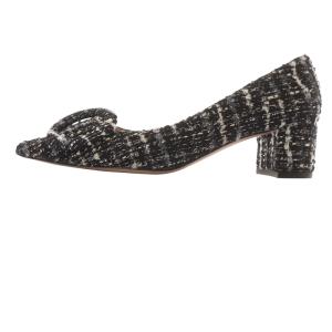 Gianvito Rossi VENEZIA ツイードパンプス 37 ブラック ホワイト G22241