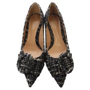 Gianvito Rossi VENEZIA ツイードパンプス 37 ブラック ホワイト G22241