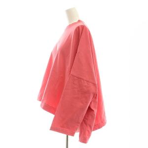 HAVERSACK オーバーサイズクルーネックカットソー 長袖 コットン 1 ピンク