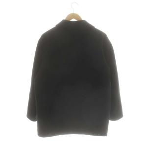 Theory メルトンPコート アウター ウール S 黒 ブラック