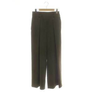 24AW ホロウツイルパンツ ボトムス ジップフライ ワイド ハイウエスト 36 S カーキ 緑 グリーン