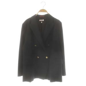 ダブルブレストネイビーブレザー ジャケット テーラード 38 紺 ネイビー