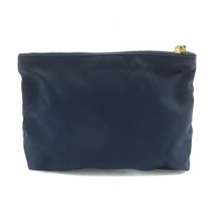 ANYA HINDMARCH スマイルポーチ 小物入れ ロゴ 紺 ネイビー /BB OF