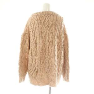 Grace Class 23AW スパングルケーブルニット セーター 長袖 ラメ スパンコール装飾 36 スモークピンク /ES