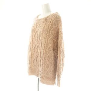 Grace Class 23AW スパングルケーブルニット セーター 長袖 ラメ スパンコール装飾 36 スモークピンク /ES