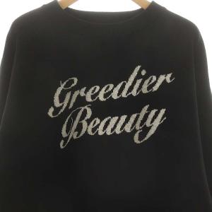 Diagram GRACE CONTINENTAL ロゴジャガードルーズニットトップ セーター チュニック丈 長袖 36 黒 白 ブラック ホワイト