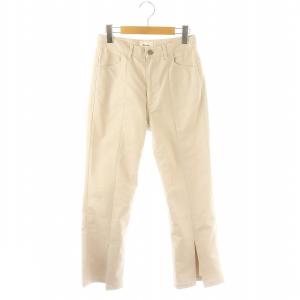 23SS ストレッチスリットパンツ ストレート 36 ライトグレージュ