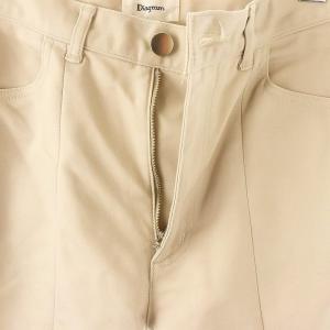 Diagram GRACE CONTINENTAL 23SS ストレッチスリットパンツ ストレート 36 ライトグレージュ