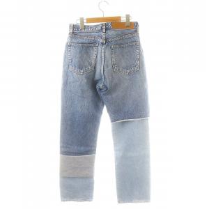 INSCRIRE Straight Layered Denim デニムパンツ ジーンズ ボタンフライ 30 ライトブルー