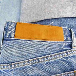 INSCRIRE Straight Layered Denim デニムパンツ ジーンズ ボタンフライ 30 ライトブルー