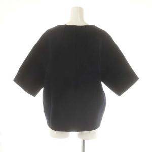 MADISONBLUE WOOL V NECK PULL OVER プルオーバー カットソー ニットソー 五分袖 Vネック 0 紺 ネイビー