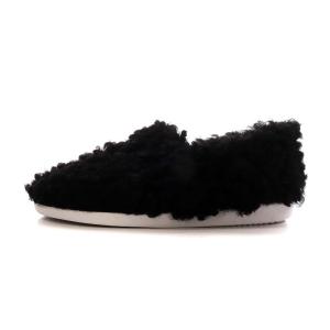 スリッポン ボア 9 26cm 黒 ブラック /AK18