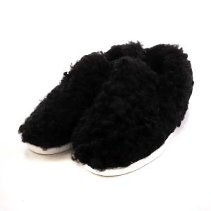 emu スリッポン ボア 9 26cm 黒 ブラック /AK18