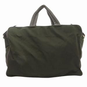 PRADA SPORT ハンドバッグ ビジネス ブリーフケース ショルダー 2WAY 斜め掛け ロゴ ナイロン カーキ /GV
