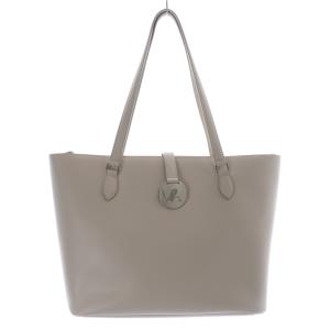 近年モデル メタルチャーム トートバッグ ハンドバッグ レザー べージュ /SR10