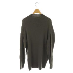 IENA maison ウールカシミヤプルオーバー ニット セーター チュニック 長袖 ハイネック チャコールグレー