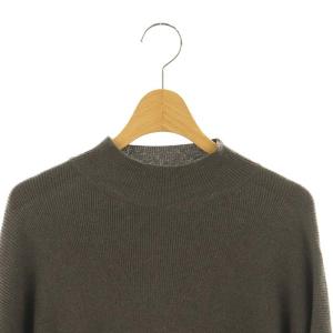 IENA maison ウールカシミヤプルオーバー ニット セーター チュニック 長袖 ハイネック チャコールグレー