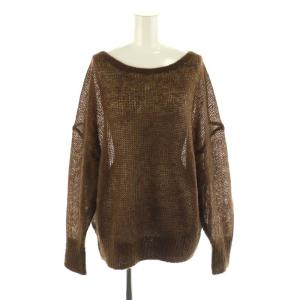24AW シアーモヘヤニット セーター 長袖 F 茶 ブラウン /MI OS