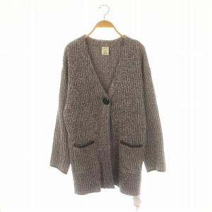 24AW エアモコ×スムーズィーラインカーディガン ニット 長袖 Vネック F グレー /ES OS