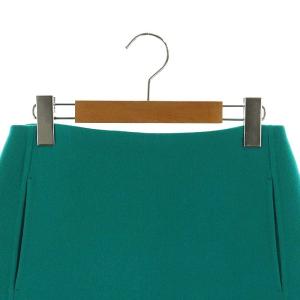 Drawer ウールメルトンスカート 膝丈 緑 グリーン /HK OS