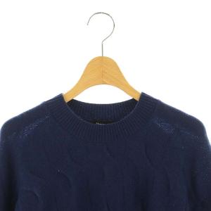 Theory CASHMERE CROP PO CABLE ニット セーター 長袖 カシミヤ S 紺 ネイビー