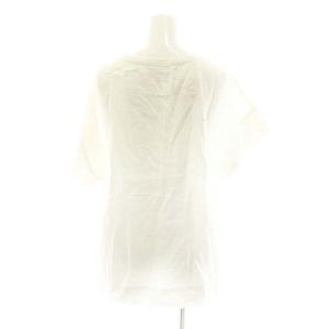 MARGARET HOWELL カットソー ブラウス 半袖 プルオーバー リネン 2 白 ホワイト /NR OS