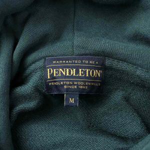 PENDLETON バックプリント裏毛パーカー プルオーバー 長袖 オーバーサイズ M 緑 グリーン