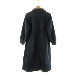 YVES SAINT LAURENT ヴィンテージコットンツイルライトコート ステンカラー 紺