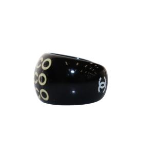 CHANEL COCO 01P ココマーク リング 指輪 12号 黒 ブラック /AQ OS OH