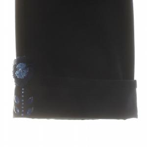 ALBEROBELLO オレボレブラ イージーパンツ 花モチーフ 装飾 ビーズ ビジュー L 紺 ネイビー /KO OS