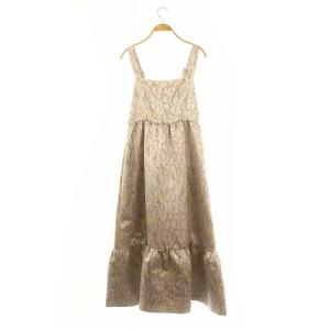 Chesty フラワージャガードジャンパースカート キャミワンピース ロング 1 ピンク マルチカラー