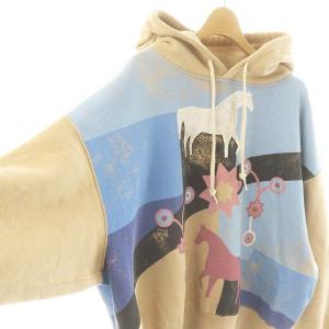 POLO RALPH LAUREN ホースグラフィックパーカー 長袖 裏起毛 プルオーバー L マルチカラー