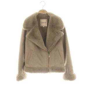 フェイクスエードファーライダース ジャケット ジップアップ 1 モカ /DF OS