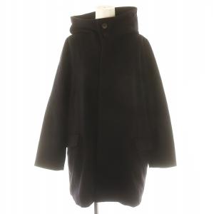 カシミヤ フーディー コート アウター 1 M 紺 ネイビー