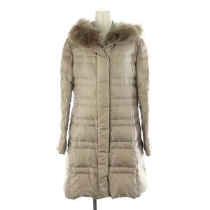 ニットジレライナー付き ダウンコートフード ミドル 9 M 紫 パープル /AQ OS