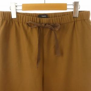 Theory LIGHT SAXONY WIDE CROPPED CULOT ウールワイドパンツ イージーパンツ S キャメル