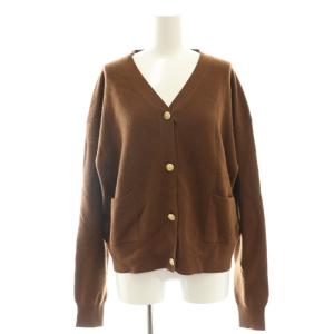 23AW GOLD BUTTO ニット カーディガン 長袖 Vネック ウール 茶 ブラウン