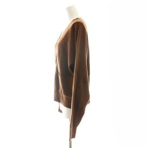 L'Appartement 23AW GOLD BUTTO ニット カーディガン 長袖 Vネック ウール 茶 ブラウン